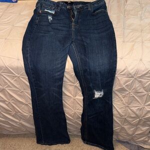 Classic Navy Wide Leg/Boot Jeans